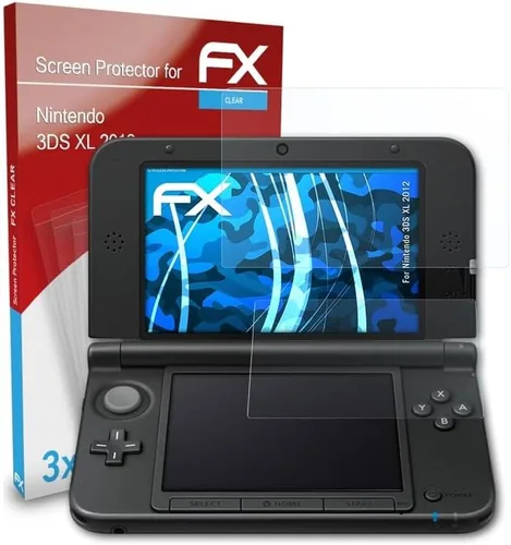 Vista 3 de Protector de pantalla compatible con Nintendo 3DS XL 2012, película protectora FX ultratransparente (juego de 3)