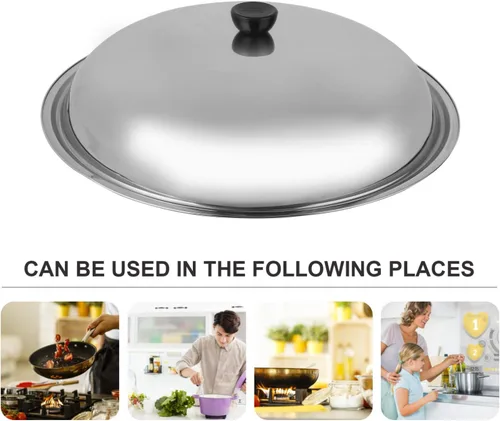 Vista 6 de BESTonZON Tapa universal para olla, tapas de sartén Tapa de sartén, tapas de repuesto de 15.7 in, tapas universales para sartenes, tapa de olla