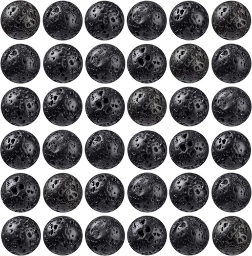 Vista 16 de 100 piezas de cuentas de piedra natural de 6 mm, turquesa africana redonda, cuentas sueltas de gema con cordón elástico para hacer pulseras