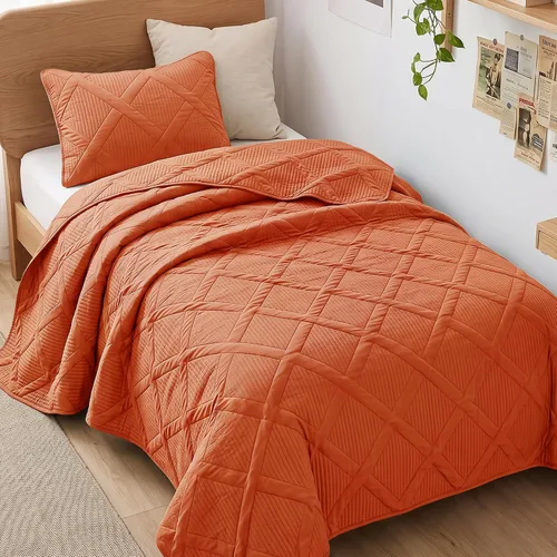 Vista 12 de Exclusivo Mezcla - Juego de ropa de cama suave de 2 piezas, tamaño individual, color beige y crema Beige Crema