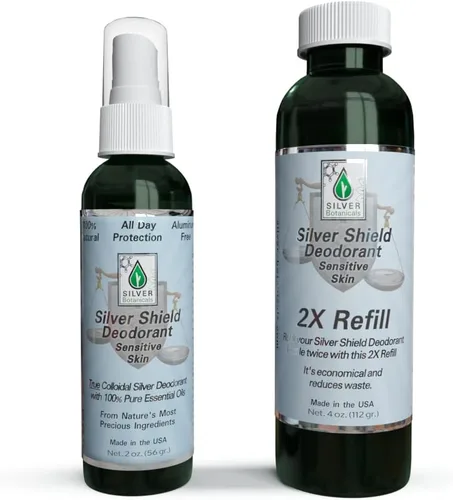 Vista 4 de Silver Shield Desodorante – Fórmula para piel sensible – Spray – Desodorante de plata coloidal natural, 2 onzas