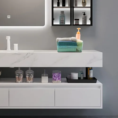 Vista 5 de Contenedores organizadores de despensa de plástico transparente, pequeñas cestas de almacenamiento de plástico, verde, paquete de 4