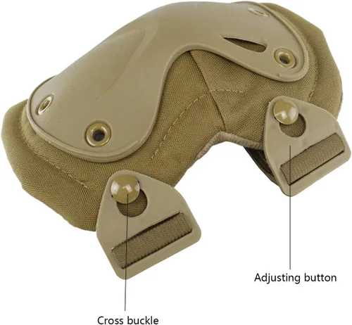 Vista 5 de AOUTACC Almohadillas Protectoras Tácticas de Combate para Rodilla y Codo para Juegos de Paintball CS al Aire Libre, Ciclismo, Seguridad, Equipo