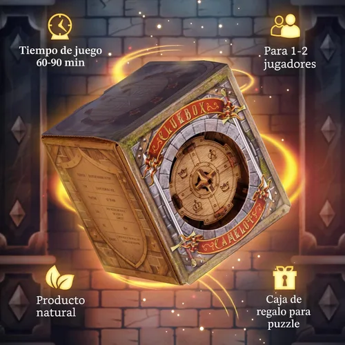 Vista 2 de iDventure Cluebox Camelot, Escape Room en una caja de rompecabezas de madera para adultos