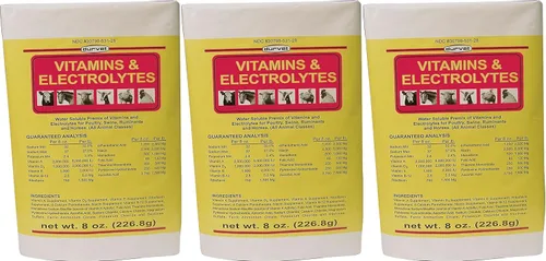 Durvet Paquete de 3 vitaminas y electrolitos 136028, 8 onzas