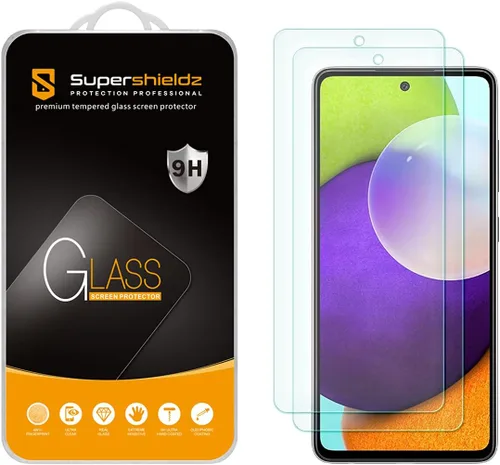 Supershieldz Protector de pantalla de vidrio templado diseñado para Samsung Galaxy A53 5G, A52, A52, 5G, A52s, A52s, 0.013 in, antiarañazos, sin