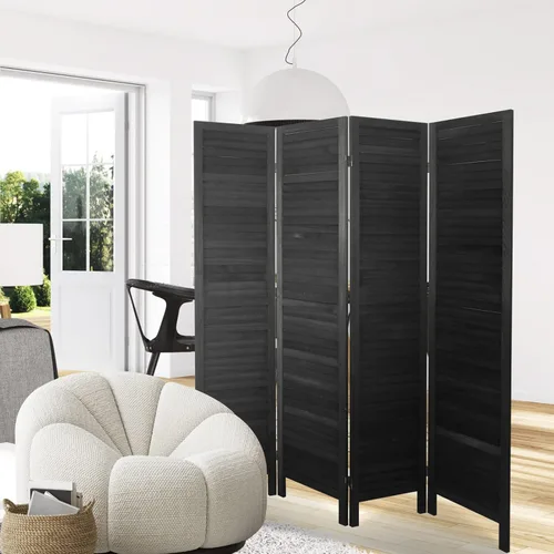 Vista 10 de ECOMEX Divisor de habitación de madera con 8 rejillas de 5.6 pies de alto, paneles de pantalla de privacidad plegables, pared divisora