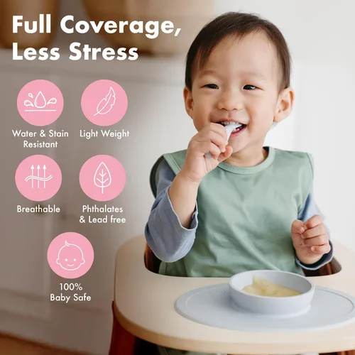 Vista 7 de BapronBaby Flutter Baby Led Weaning Babero de alimentación infantil