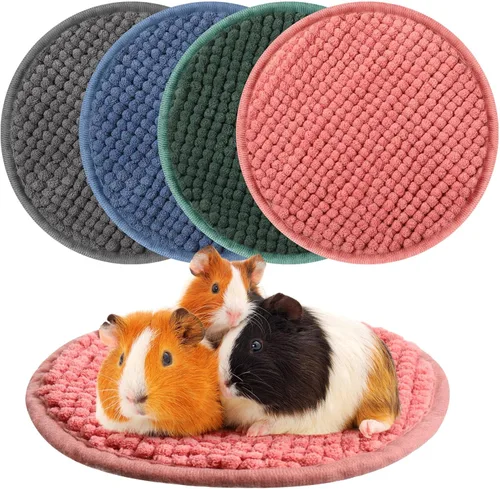 Vista 9 de Amylove 4 piezas de forro para jaula de conejillo de indias, ropa de cama para conejillo de indias, alfombrilla para puerta de perro para patas