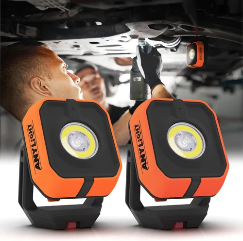 Vista 9 de Luz de trabajo recargable con 4 modos, luz de trabajo magnética de 1200 lm con IP65 impermeable, luces de trabajo LED de batería de 3350 mAh