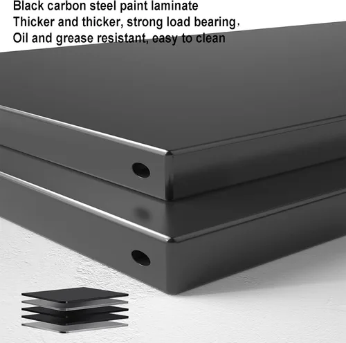 Vista 3 de Shelves Kitchen Organizer Shelf, Metal Frame Microwave Oven Stand Multifunctional Kitchen Storage Rack Inrial Vintage Style Kitchen Serving Trolley