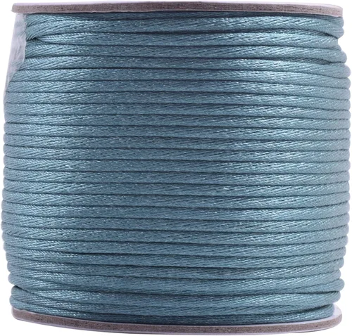 Vista 53 de KONMAY - Cuerda de nailon satinado de seda, 45.72 metros, 0.8mm cola de rata, para nudos chinos, Kumihimo, abalorios, macramé, joyería, Verde manzana