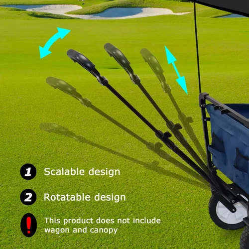 Vista 5 de Mango de repuesto de repuesto para carrito de camioneta, adecuado para accesorios de mango de carrito de campamento al aire libre (no incluye vagón)