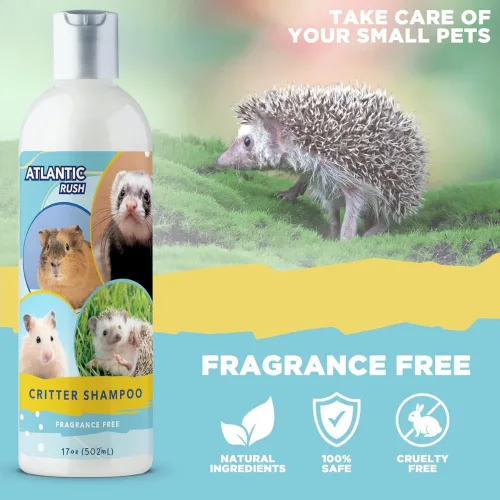 Vista 7 de Critter Champú para mascotas pequeñas, champú sin fragancia de animales pequeños de 17 onzas y sin detergente, champú para piel sensible
