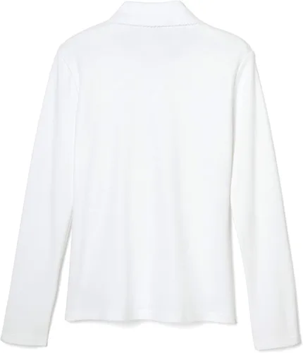 Vista 2 de French Toast Little Girls 'bebé LS ajustado Polo de punto con Picot collar