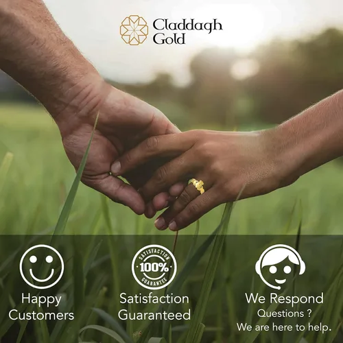 Vista 4 de Claddagh Gold Collar con colgante ovalado de plata de ley 925 de San Judas Tadeo Protect Us