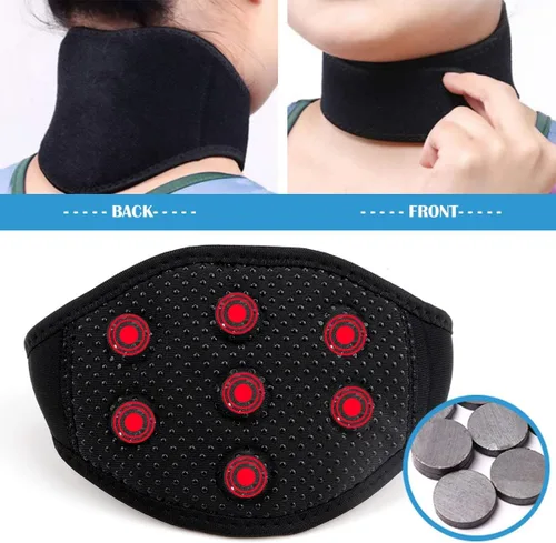Vista 7 de FERCAISH Almohadilla magnética autocalentable, terapia magnética engrosada y alargada, correa para el cuello, alivio del dolor para artritis