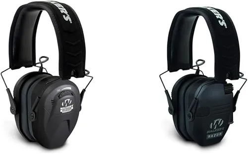 Vista 12 de Walker's Razor Compact Electronic Youth/Women's 23dB NRR Noise-Canceling Hearing Protection Muff, 2 AAA Batteries Included