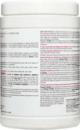 Vista 4 de Dispatch toallas desinfectantes limpiadoras de hospital con blanqueador, recipiente de 150 unidades (el paquete puede variar)