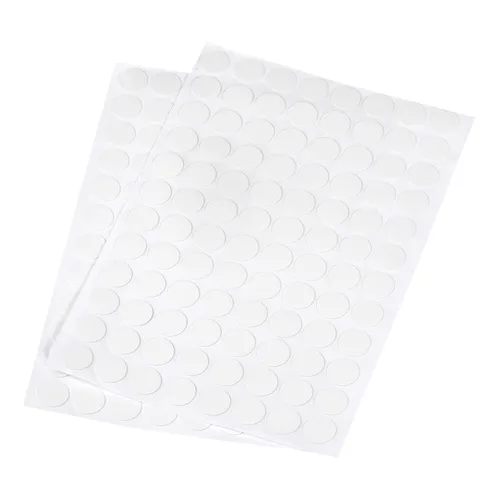 Vista 6 de uxcell Adhesivos de cubierta de agujero de tornillo, 0.591 in de diámetro de PVC autoadhesivas, tapas para muebles de madera, gabinete, estantería