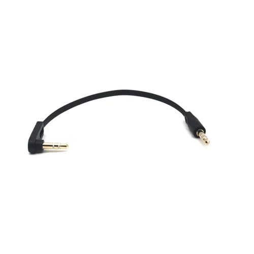 Vista 3 de Cable plano de audio TRS Jack de 5.9 in 18" 0.138 in, 2 unidades, macho recto a ángulo de 90 grados macho 0.138 in 3 polos enchufe estéreo