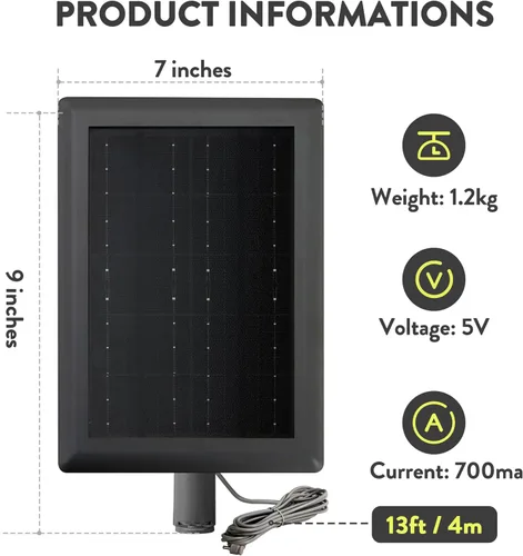 Vista 2 de Panel Solar Ring (2.ª generación), Cargador de Panel Solar Ring de 5W con Soporte para Stick Up Camera & Pro, Spotlight Plus & Pro, Stick Up Cam