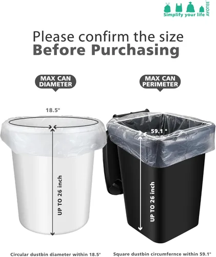 Vista 15 de 75 Counts AYOTEE Mini Garbage Bags, 1.2 Gallon Small Compostable Trash Bags, Small Garbage Bags for home, Fit 4.5 or 5 Liter Bathroom Wastebasket