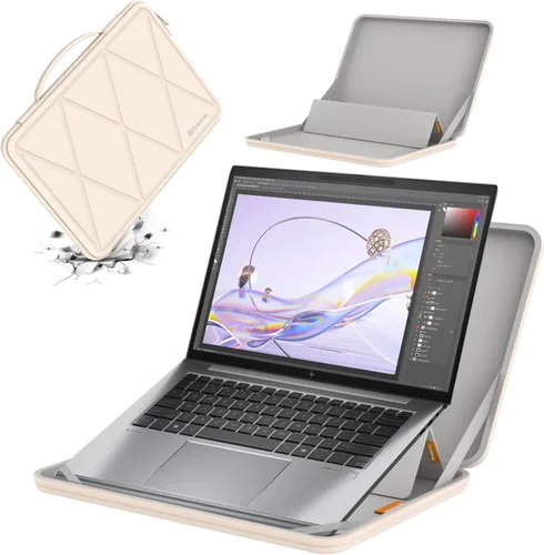 Vista 22 de Funda protectora rígida Smatree MS41T EVA con soporte compatible para laptop HP OmniBook Ultra Flip 2-en-1 de 14 pulgadas Next Gen AI PC MS - Negro
