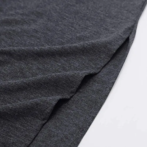 Vista 5 de HUSKARY - Vestido largo de verano para mujer, informal, holgado, con bolsillos, manga corta con corte lateral