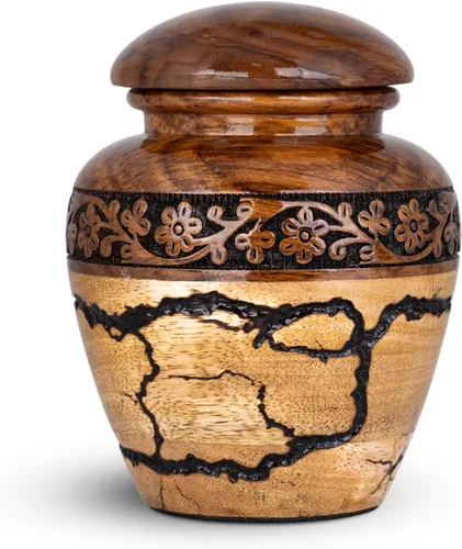 Vista 16 de Urnas de cremación de madera - Urnas Leagcy (corazón pequeño de recuerdo)