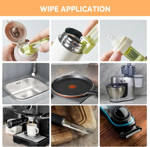 Vista 7 de Juego de cepillos de limpieza de ranuras de tapa de vaso de 3 en 1, cepillo de limpieza de botellas multifuncional, limpiador de ranuras de tapa