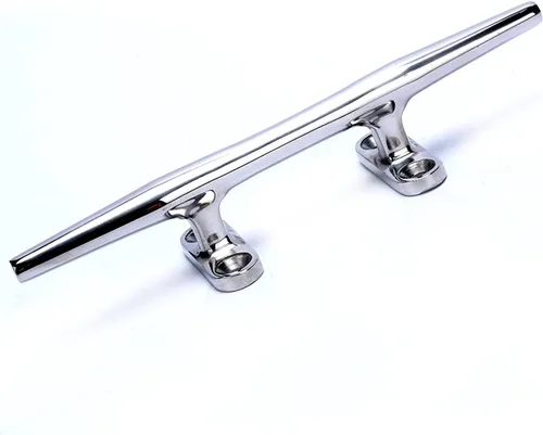 Vista 3 de Amarine Made Tacos de base abierta de acero inoxidable, tacos de barco de 6 pulgadas, tacos de cuerda, tacos de muelle de barco, ideal