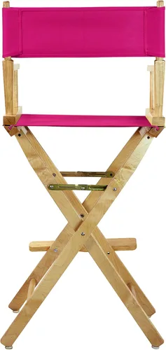 Vista 6 de Casual Home 230-00/021-30 Director Chair 30" - Bar Height Natural Frame/Magenta Canvas