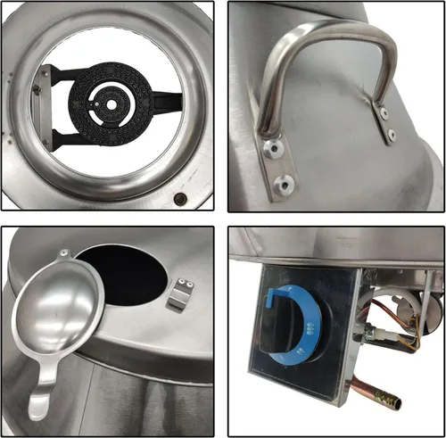 Vista 6 de TECHTONGDA Chicken Duck Roaster LP - Horno de pato asado a gas, parrilla de acero inoxidable con dispositivo de protección contra llama