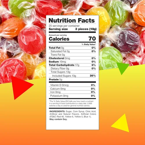 Vista 2 de Dulces duros de frutas variadas Bolsa de 1 libra – 70 unidades Caramelos duros surtidos envueltos individualmente Caramelos antiguos Mezcla