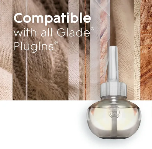 Vista 10 de Glade PlugIns - Recambios de ambientador, aceites esenciales y perfumados para el hogar y el baño, maderas de cachemira, 3.35 onzas líquidas, 5