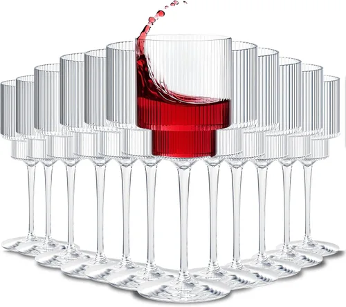 Vista 11 de Lueumxc Copas Cálices de Vino de Plástico – Copas de Vino Acrílicas de 12 onzas Origami Irrompibles Vasos de Cóctel de Plástico Transparente