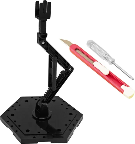 Hobby - Soporte de exhibición de base de acción, soporte de figura de acción Gundam, compatible con modelos universales MG RG HG (1 juego negro)