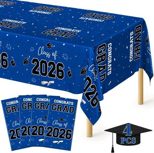 Vista 43 de 4 paquetes de manteles de plástico blanco, manteles desechables resistentes, 54 x 108 pulgadas, manteles de papel desechables para fiestas, limpieza