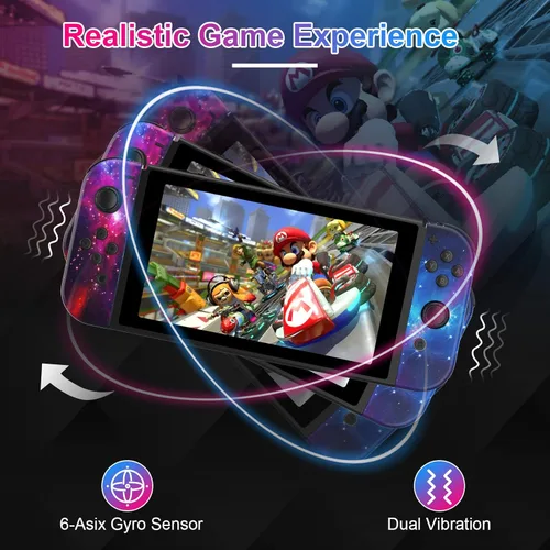 Vista 4 de Moonag Joy Cons for Switch Nintendo, Starry Sky Replacement LR Switch Controllers Wireless Compatible with SwitchSwitch LiteSwitch OLED