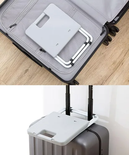 Vista 7 de Taburete de campamento, taburete plegable de 10 pulgadas de alto, 1.3 libras ligero, capacidad de carga de hasta 200 libras, para viajes