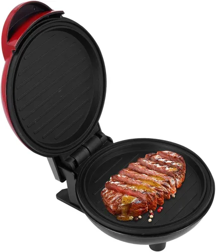 Vista 3 de Plancha pequeña para panqueques - Máquina para hacer panqueques, plancha redonda para panqueques individuales, galletas, huevos, sartén