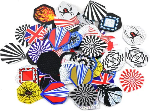 Vista 3 de Vuelos de dardo estándar Accesorios de dardos de repuesto duraderos Suministros de equipo de vuelos perfectos para juegos de dardos 60 unids 90