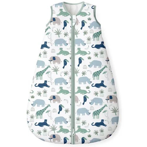 Vista 27 de Yoofoss Saco para dormir para bebé de 6 a 12 meses, TOG de 0.5, manta que se lleva puesta, cremallera bidireccional, tela de algodón 100 %