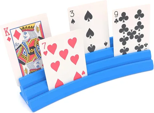 Playing Card Holder Tray for Cards-Board Games- Terraforming Mars-Uno Made in Canada (Blue)