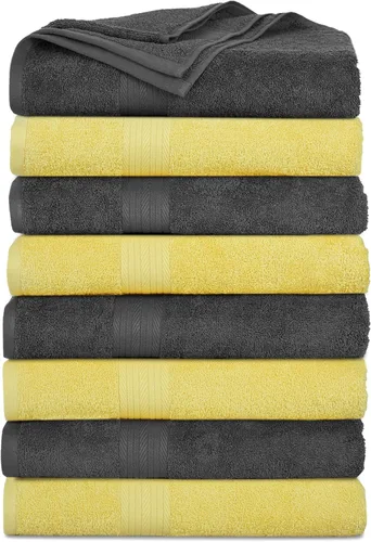 Vista 57 de Ample Decor Paquete de 4 toallas de mano de 600 GSM, 100% algodón, certificadas Oeko Tex, supersuaves, altamente absorbentes, de secado rápido