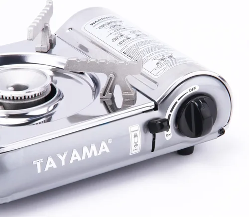 Vista 9 de Mini estufa portátil de gas butano de acero inoxidable de 7,000 BTU