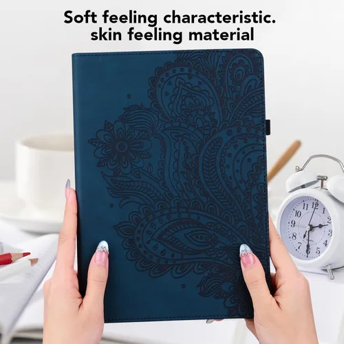 Vista 3 de Case for Fire HD 8 / Fire HD 8 Plus (12th/10th Generation,2024/2022/2020),PU Leather Wallet Shockproof Cover with Card Slots - Blue