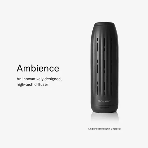 Vista 3 de AromaTech Difusor de aroma ambiental para mezclas de aceites esenciales y fragancias, máquina de aroma sin agua con Bluetooth para el hogar, Carbón