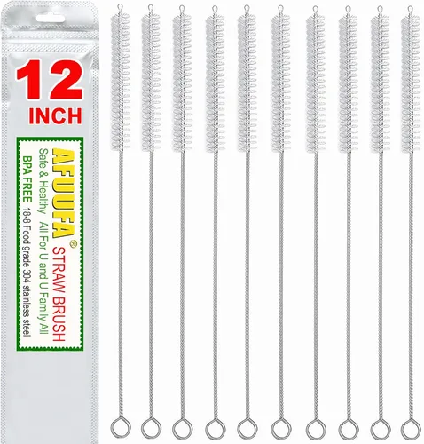 Stanley - Cepillo limpiador de paja extra largo de 12 pulgadas, extra ancho de 0.472 in de diámetro para taza Stanley de 40/30/20 onzas, cerdas de